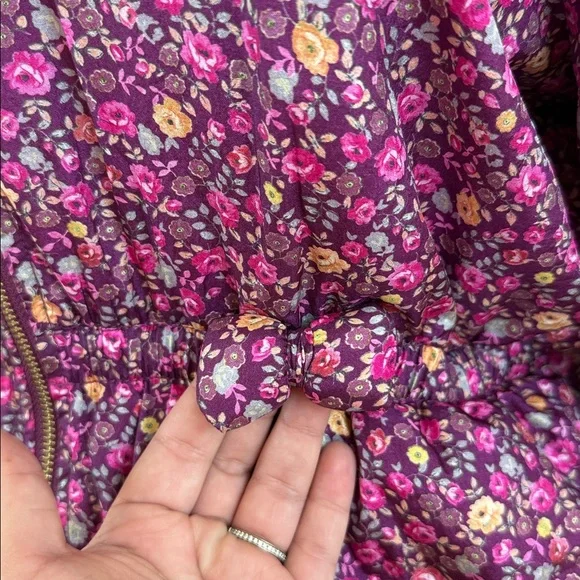 LoveShackFancy Modena Puffer Quilted Floral Print Jacket Size Small NWOT